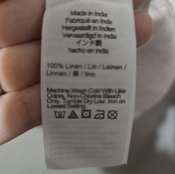 NWT MADEWELL Mini Dress Women Size 14 Embroidered Tank Linen Crisp White Pockets - Picture 4 of 8